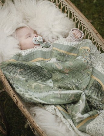 Elodie Details Soft Cotton Blanket Owl & Willow - Multi/patterned - ONE SIZE