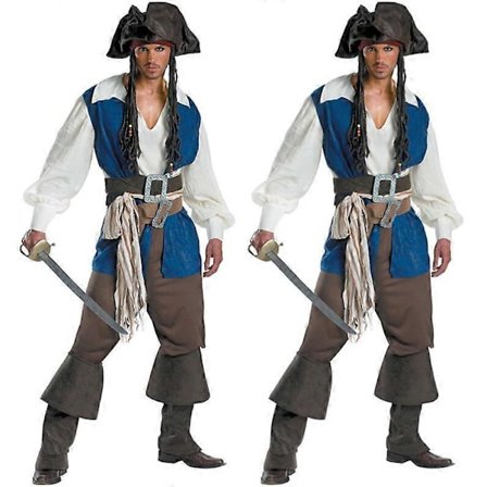Halloween Herre Piratkostume Jack Cosplay Fest Scene Kostume Uopnåelig af Halloween