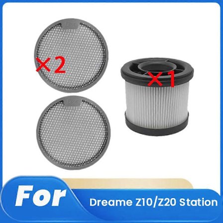 3 stk. filter og filterbomull for Dreame Z10 Station robotstøvsuger