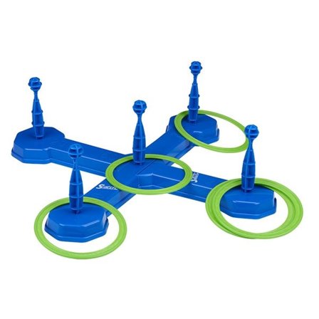 Ringkastningsspil i plast - 7 dele til udendørs leg og koordination