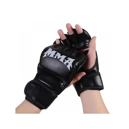 Sanda Combat MMA-hansker for voksne, ekstra tykke, slitesterke, svarte (XL)