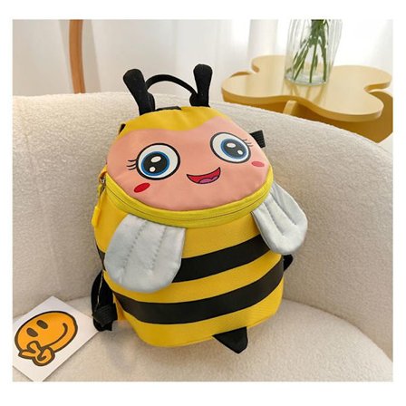 Student skolväska dagis liten klass söt tecknad liten bi skolväska pojkar och flickor fläkt mellanmål ryggsäck-gul