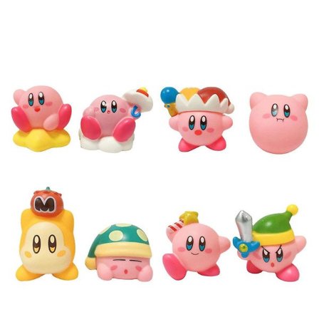 Kirby docka leksaksmodell mini docka set 8 delar/set