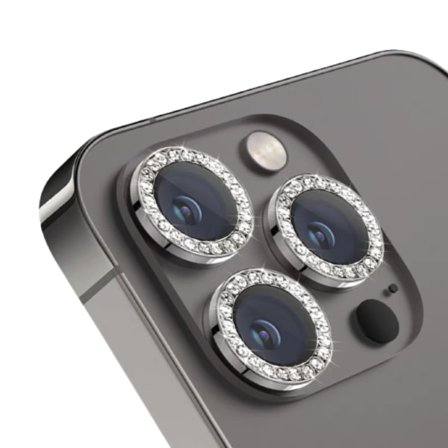 Kameraskydd 3-pack Grå iPhone 14 Pro/14 Pro Max Grå