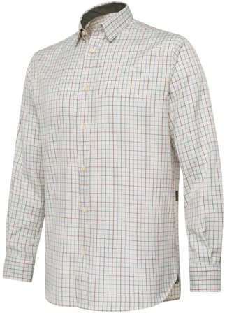 Beretta M's Charlow LS Shirt White & Green Check