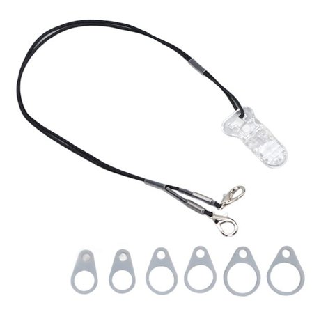 Høreapparat Anti-Mist Lanyard Svart Tau Hvit Transparent Klips for Barn Eldre