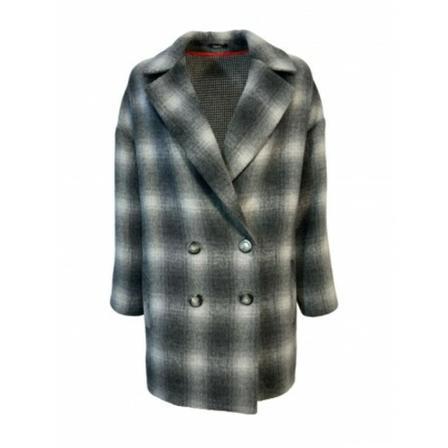 Hanita, Double-Breasted Coats Grijs, Dames, Maat:S