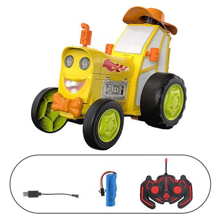 Sähköinen Rc Crazy Jumping Car Stunt -autolelu valolla ja musiikilla, hauska pyörivä ajoneuvo, Mini Rc Stunt Jumping Car lapsille ja pojille