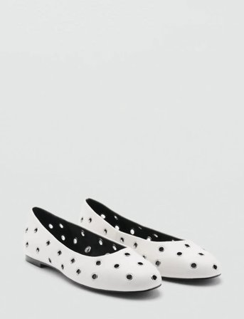 Mango Die-Cut Ballerinas - White - 37