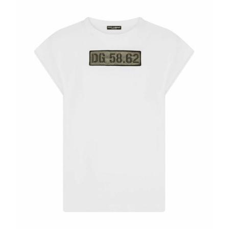 Dolce & Gabbana G8Nf2Zfu7Eqw0800 Cotton T-Shirt Hvid, Herre T-shirts