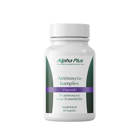 Alpha Plus Aminosyrakomplex Vegetabiliska Aminosyror 60 kapslar