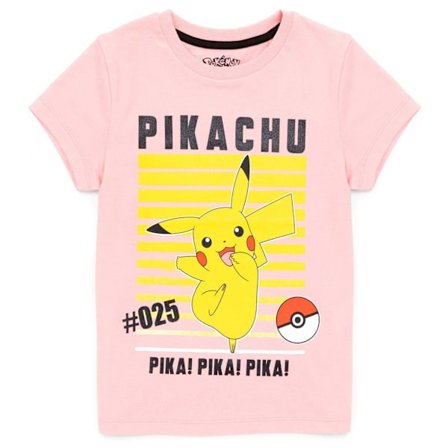 Pokemon Girls Pikachu T-Shirt 5-6 år Rosa