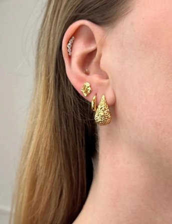 Sistie Drops - Earrings Gold-Plated - Gold - ONE SIZE