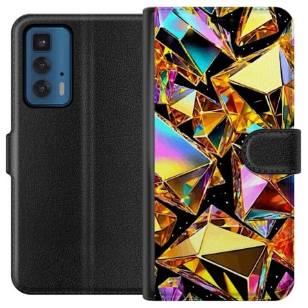 Kompatibelt Lommeboketui til Motorola Motorola Edge 20 Pro 3D Gull
