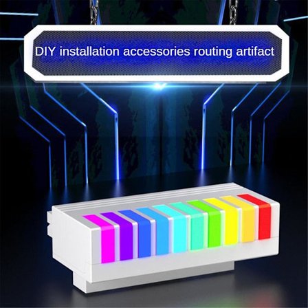 ATX 24-pin 90 graders strømadapter 5V 3-pin ARGB ATX 24-pin strømkobling Aura Sync for stasjonær PC strømforsyning svart(svart)