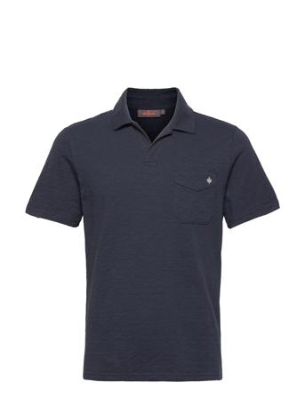 Clopton Jersey Shirt Polos Short-sleeved Blå Morris