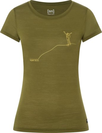Super.natural Women's Summiteer Tee Women Short sleeved fitness sweater Green L