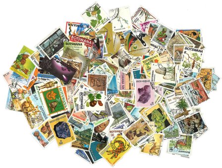 Botswana - Frimærkepakke - 400 forskellige stemplede frimærker