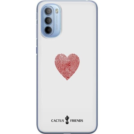 Kompatibel Mobilcover til Motorola Motorola Moto G31 Cactus and Friends - Fingerprint Love