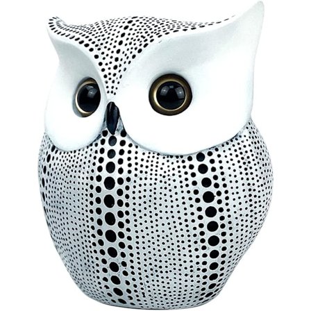 Ugle Dekoration, Harpiks Ugle, Ugle Statue Ide Gave, Ugle Have Dekoration, Ugle Statue Dekoration, Ugle Dekoration Figur, Harpiks Dyr Skulptur (Hvid)