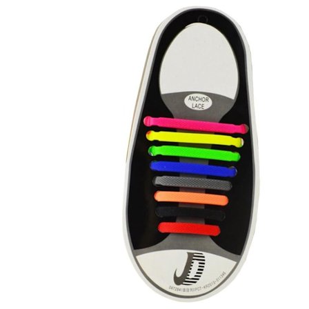 Lazy skolisser uten knyting - Silikon elastisk gummi - 8 par hull - Flere fargevalg