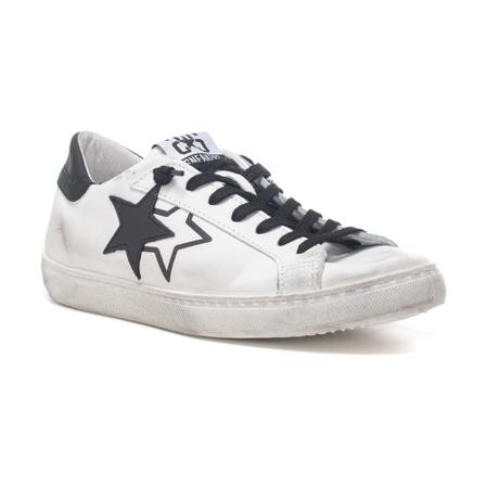 2Star, men's low sneakers Wit, Heren, Maat:43 EU