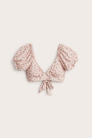 Newbie | Blommig bikini-topp Newbie Woman | Rosa