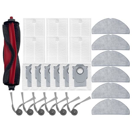 Reservedeler til Q7TF/Q7TF+ robotstøvsuger, hovedbørste, sidebørste, HEPA-filter, moppeklut, støvpose