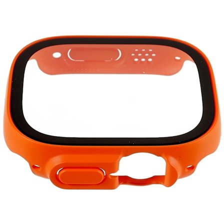 RURIHAI Apple Watch Ultra beskyttelsesdeksel med herdet glass - Oransje