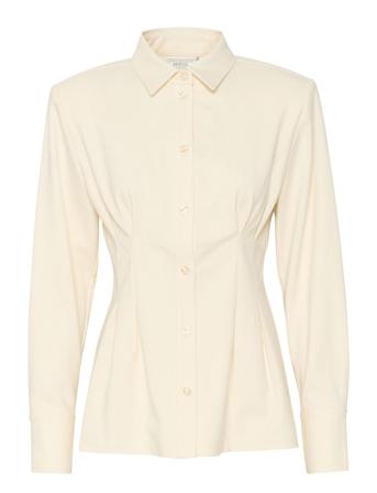Waisagz Ls Shirt Cream Gestuz