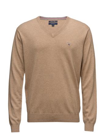 Cotton Wool V-Neck Strikkegenser V-krage Beige GANT*Betinget Tilbud