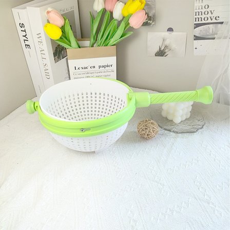 Salatslynge roterende centrifugal grøntsagstørrer frugt kreativ tørretumbler køkkenvask afløbskurv '-FY