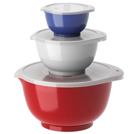 Rosti Margrethe sekoituskulhot 3 kpl & 3 kantta,mix