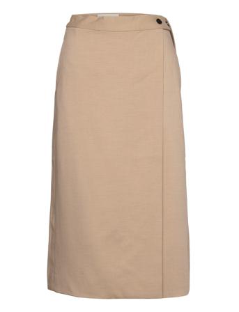 Gabriela Skirt Knelangt Skjørt Beige HOLZWEILER