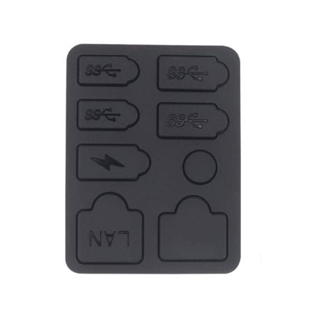 8 kpl / set pölytulppa PS 5 ohuelle pelikonsolille Silikoni Pölysuoja Cover LAN Type-C USB Dock Pölynkestävä Pistoke