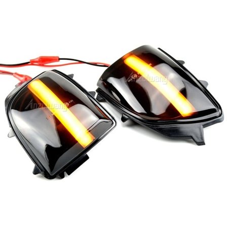 Par LED Sido Vinge Baksida Visa Dörr Speglar Repeater Dynamisk Vridning Signal Ljus Indikator Blinker