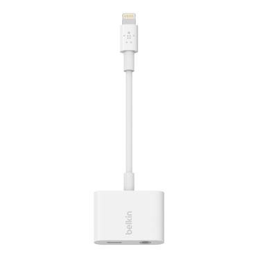 Belkin 3.5 mm Audio + Charge RockStar - Belysning til hodetelefonsjakk / ladeadapter - Lightning / audio