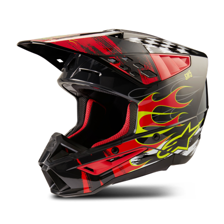 Crossikypärä Alpinestars SM5 Rash Tummanharmaa/Punainen L