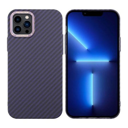 Kolfiber Skal iPhone 12/12 Pro - Lila