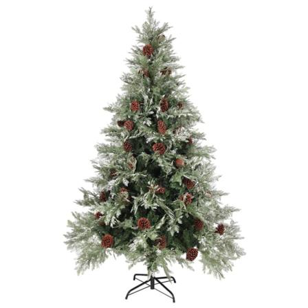 Vidaxl Plastgran Och Kottar Grön Och Vit 120 Cm Pvc&pe
