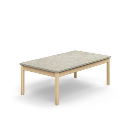 Table DECIBEL, 1400x800x530 mm, noise reducing linoleum, grey