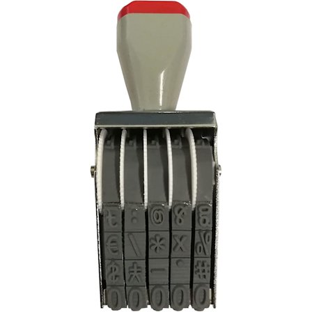 Forretningsstempler, 5-cifret nummerrulle-stempel, Personligt digitalt signaturrulle-datumstempel, Multifunktionelt DIY-nummereringsstempel Gummi
