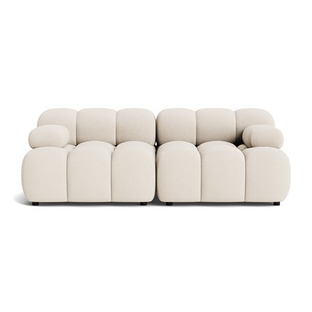 Puffy 2 personers sofa - Loop Creme - 190x95x64 - Sofa Lænestol, 2 personers sofa