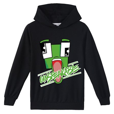 Kids Unspeakable Printed Hoodie Sweatshirt Casual Pullover Toppe