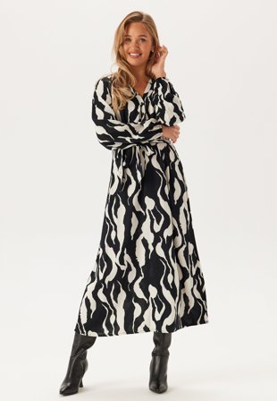 BUBBLEROOM - V-neck Viscose L/S Dress - 3XL
