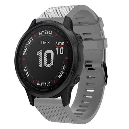 Garmin Fenix 6S klockarmband i silikon - Grå