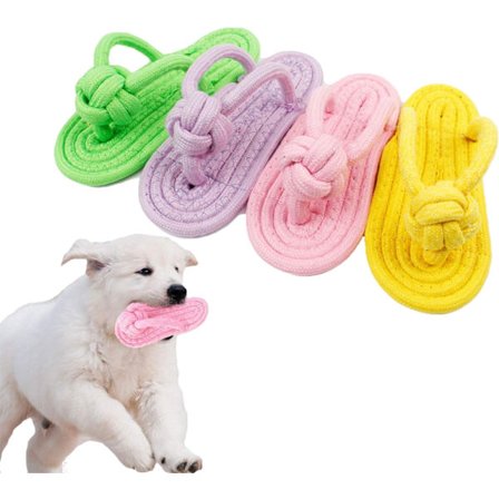 Husdjur Leksaker Tofflor Hund Tuggskor Bomull Rep Molar Leksak Hund Pla