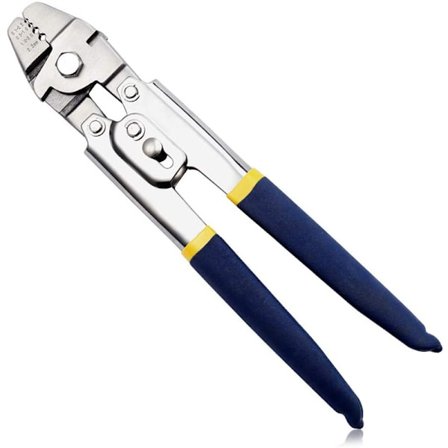 Krympeverktøy for wire tau opp til med 150 dobbeltkrympehylser