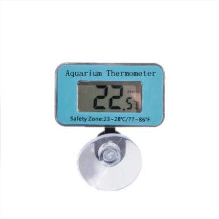 LCD Digital Akvarietermometer Med Sugkop Til Fisk Og Reptiler - Med Batteri