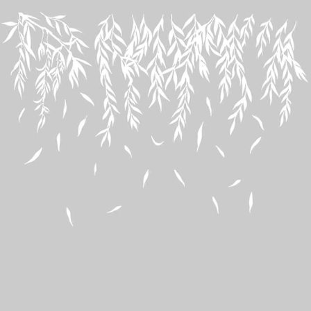 Valkoiset roikkuvat lehdet seinätarrat suuri koko viiniköynnös seinätarra kasvit seinämaalaukset valkoinen seinäsisustus tyttöjen makuuhuoneeseen 